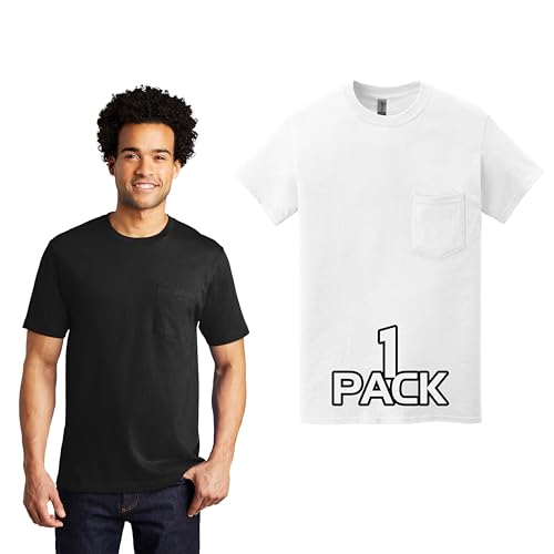 Gildan 5300 Pocket T-Shirts for Men, Bulk Undershirts for Men